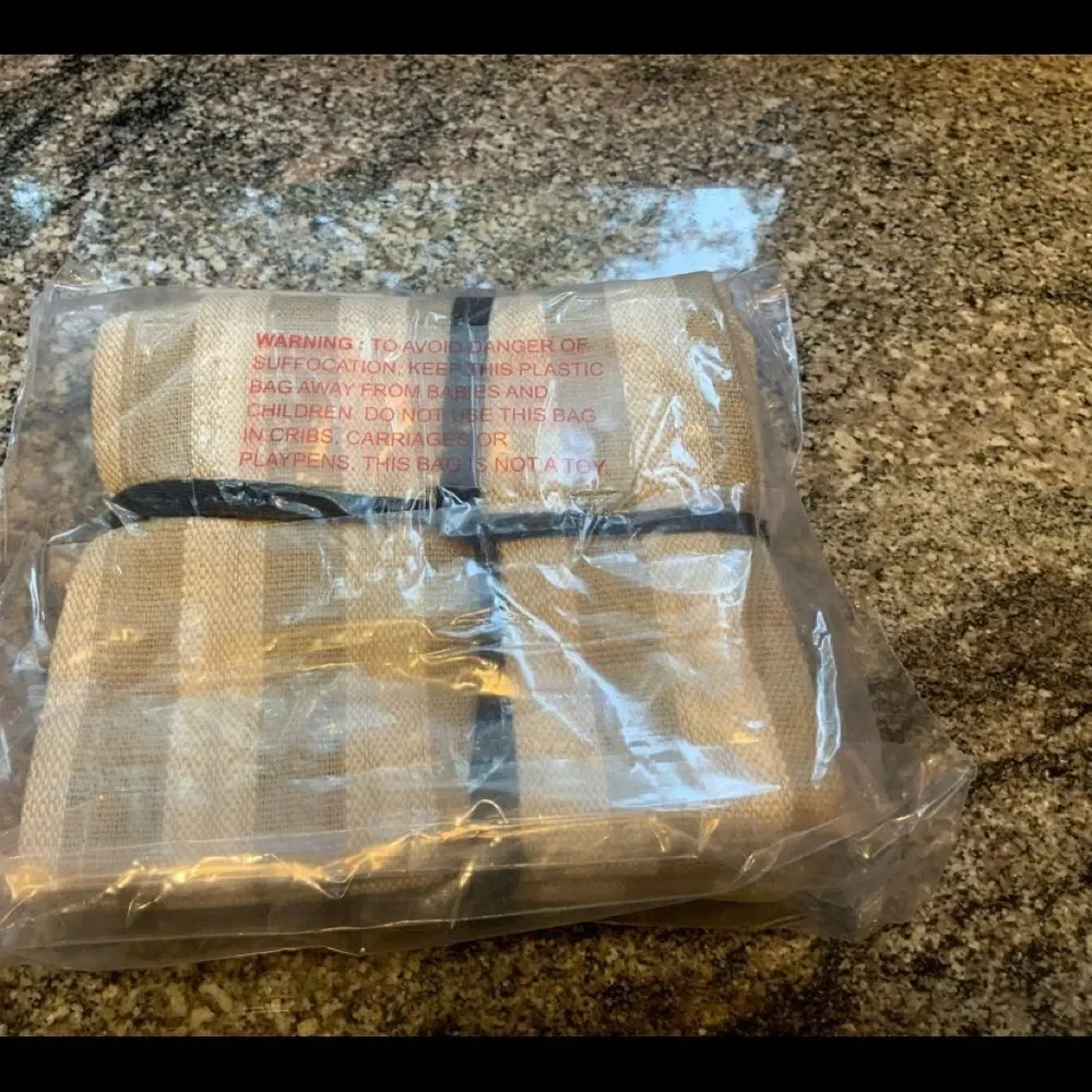 100% Cotton Napkins - NWT Farmhouse charming and trendy beige black